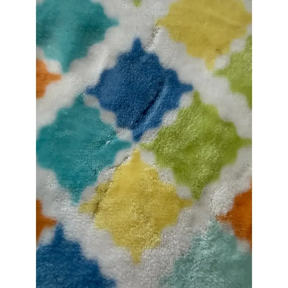 Little Miracles Costco Diamond Blue Green Yellow Baby Blanket Lovey *READ*